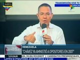 Afirma periodista que Chávez amnistió a sus opositores en 2007