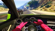 GTA V New Video CARS PARTY Cartoon Fun with Spiderman Epic Mercedes  Nursery Rhymes for Kids...