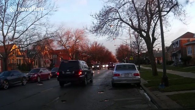 Driver hits four parked cars belonging to the same family