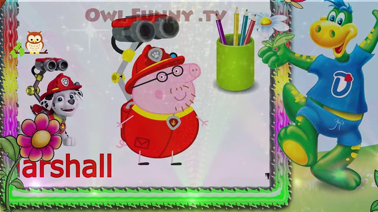 Peppa Pig Paw Patrol painting / Family Finger Lyrics More Nursery Rhymes