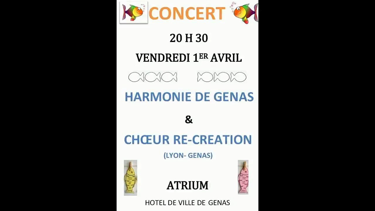 Genas -  Concert 2016  -Chorales  Ré -Création  N° 1
