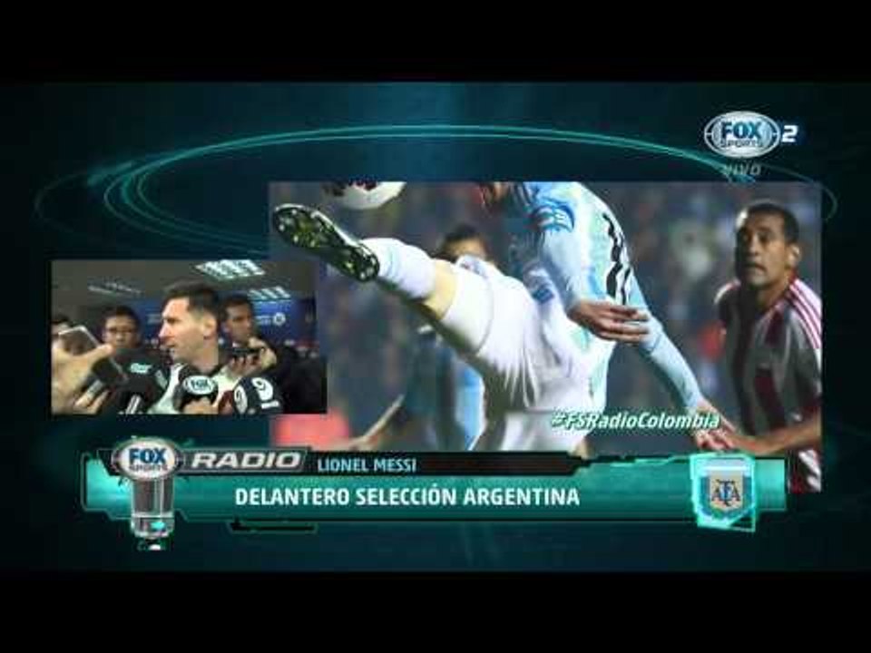 Messi en zona mixta