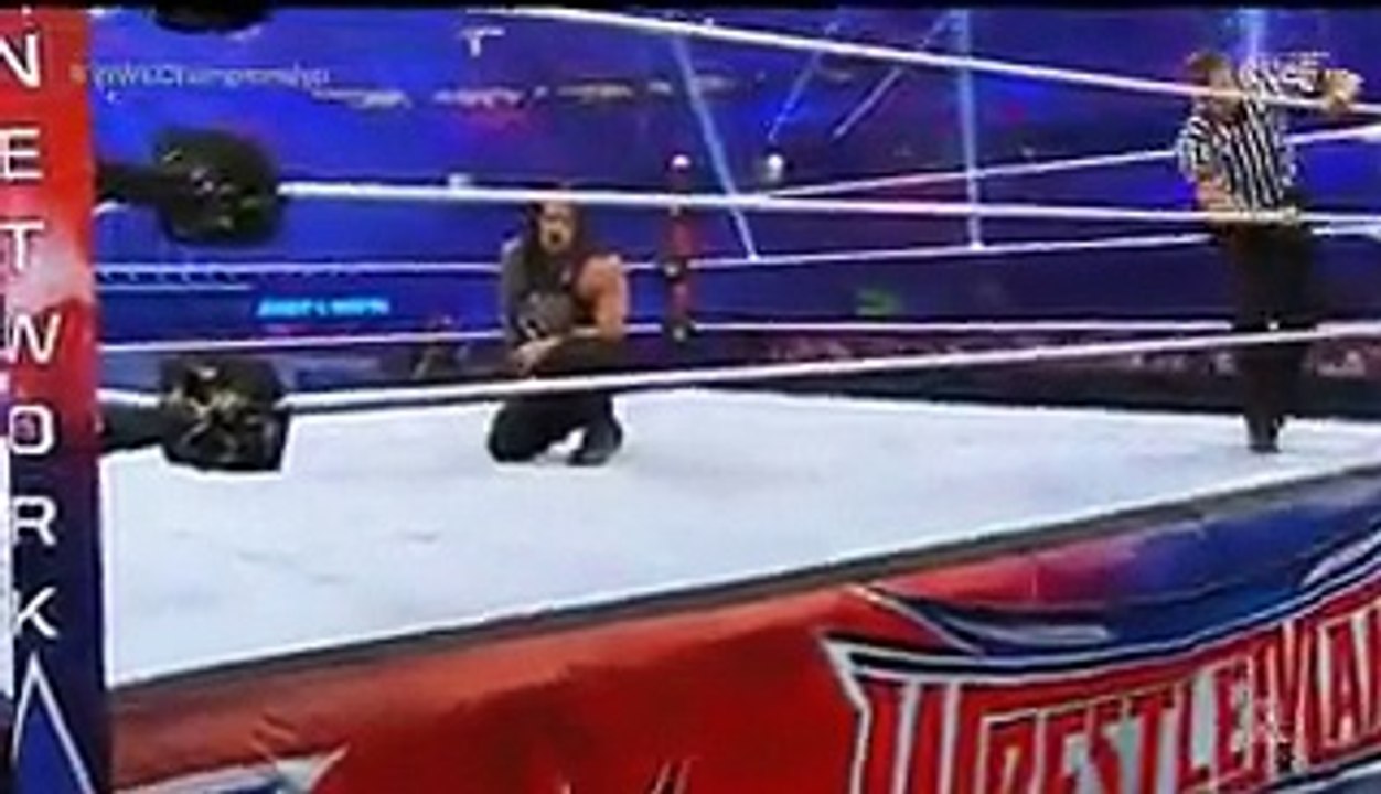 Wrestle Mania 32 Triple H vs Roman Reigns championship match full show 3 of 3