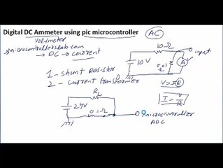 Digital DC ammeter using pic16f877a microcontroller