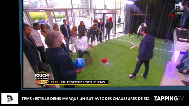 TPMS : Estelle Denis marque un but avec des chaussures de ski ! La vidéo insolite