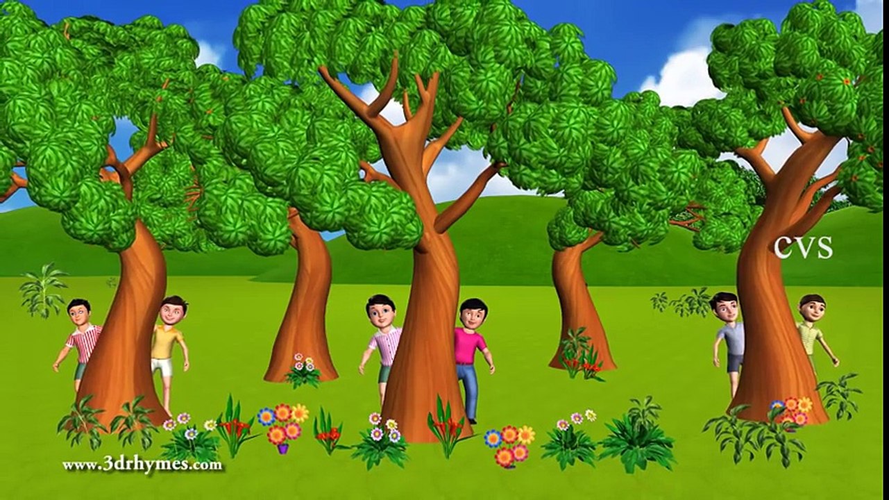 Ten Little Indians - 3D Animation English Nursery rhyme song for children with lyrics