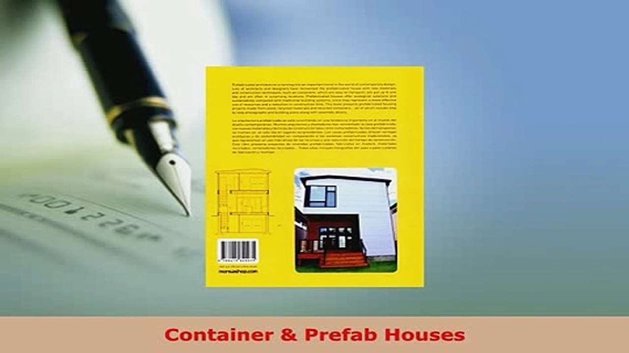 Download  Container  Prefab Houses PDF Full Ebook