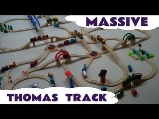 Massive Wooden Railway Thomas The Train Kids Toy Train Set Thomas Jet Engine + Many More