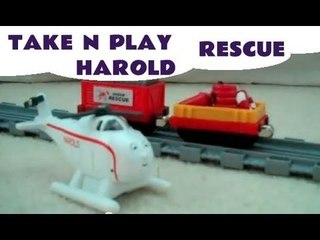 Take Along N Play TRUCKS, CARS, HAROLD & CHARLIE kids Toy Thomas And Friends Train Set