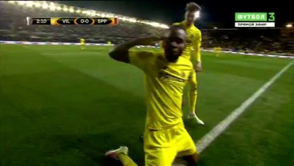 Cédric Bakambu 1:0 HD | Villarreal 1 - 0 Sparta Prague 07.04.2016 HD