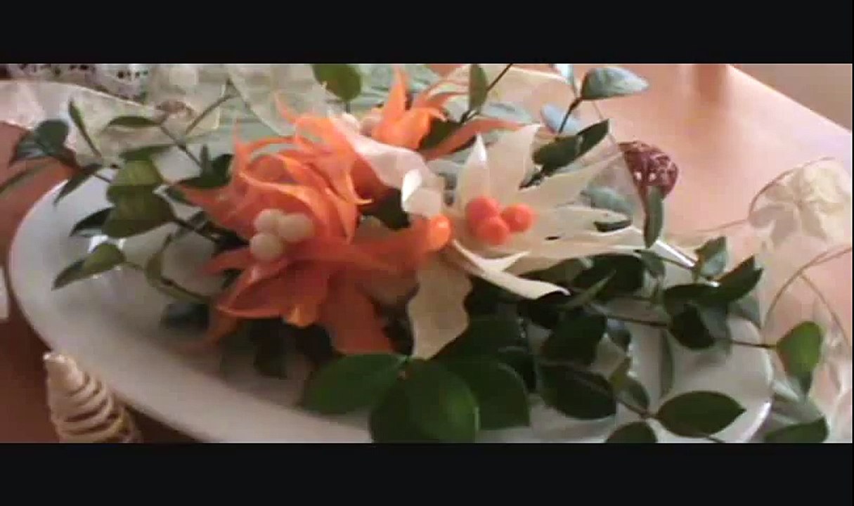 Poinsettia Flowers Carving for Holiday Part 12