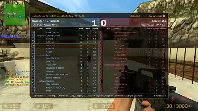 Counter Strike Source - Zombie Escape mod Multiplayer Gameplay Walkthrough on Stargate map