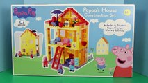 Peppa Pig Blocks Mega House Play Doh Muddy Puddles George Construction Set Stop Motion