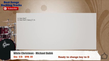 Tải video: White Christmas - Michael Buble Drums Backing Track with chords and lyrics