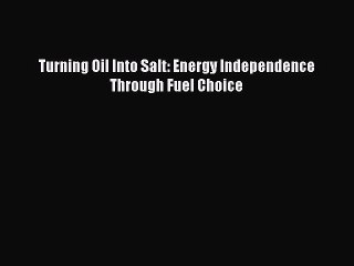 [PDF] Turning Oil Into Salt: Energy Independence Through Fuel Choice [Download] Full Ebook
