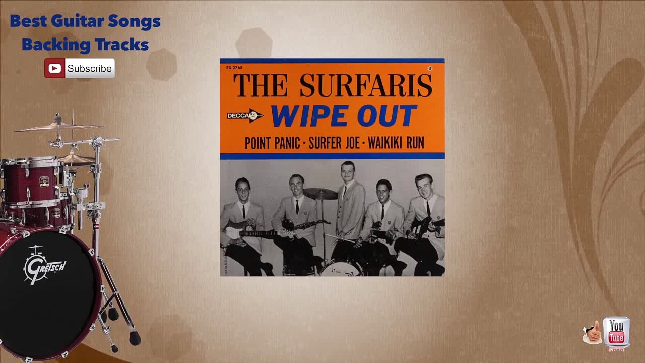 Wipe Out - The Surfaris Drums Backing Track