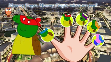 Peppa Pig ninja turtles Family Finger Song \ Nursery Rhymes Lyrics More