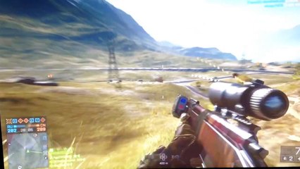 BF4- Synystar Gaming sniping golmud railway 400+ meter heli kill