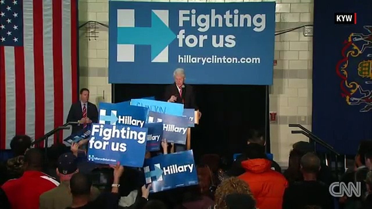 Bill Clinton spars with protester over 1994 crime bill