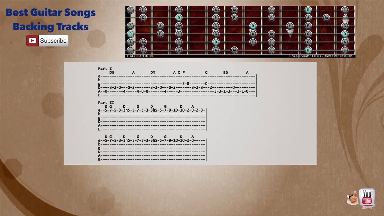 1492 Conquest of Paradise - Vangelis Guitar Backing Track with scale, tab and chords