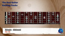 Adagio in Gm - Albinoni Guitar Backing Track with scale map _ Chart