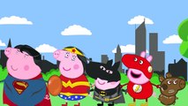 Peppa Pig Batman v Superman Finger Family (Nursery Rhymes Lyrics)