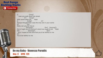 Be my Baby - Vanessa Paradis Vocal Backing Track with chords and lyrics