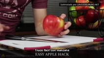 Conoce el truco definitivo para cortar una manzana de manera sencilla, cómoda y rápida