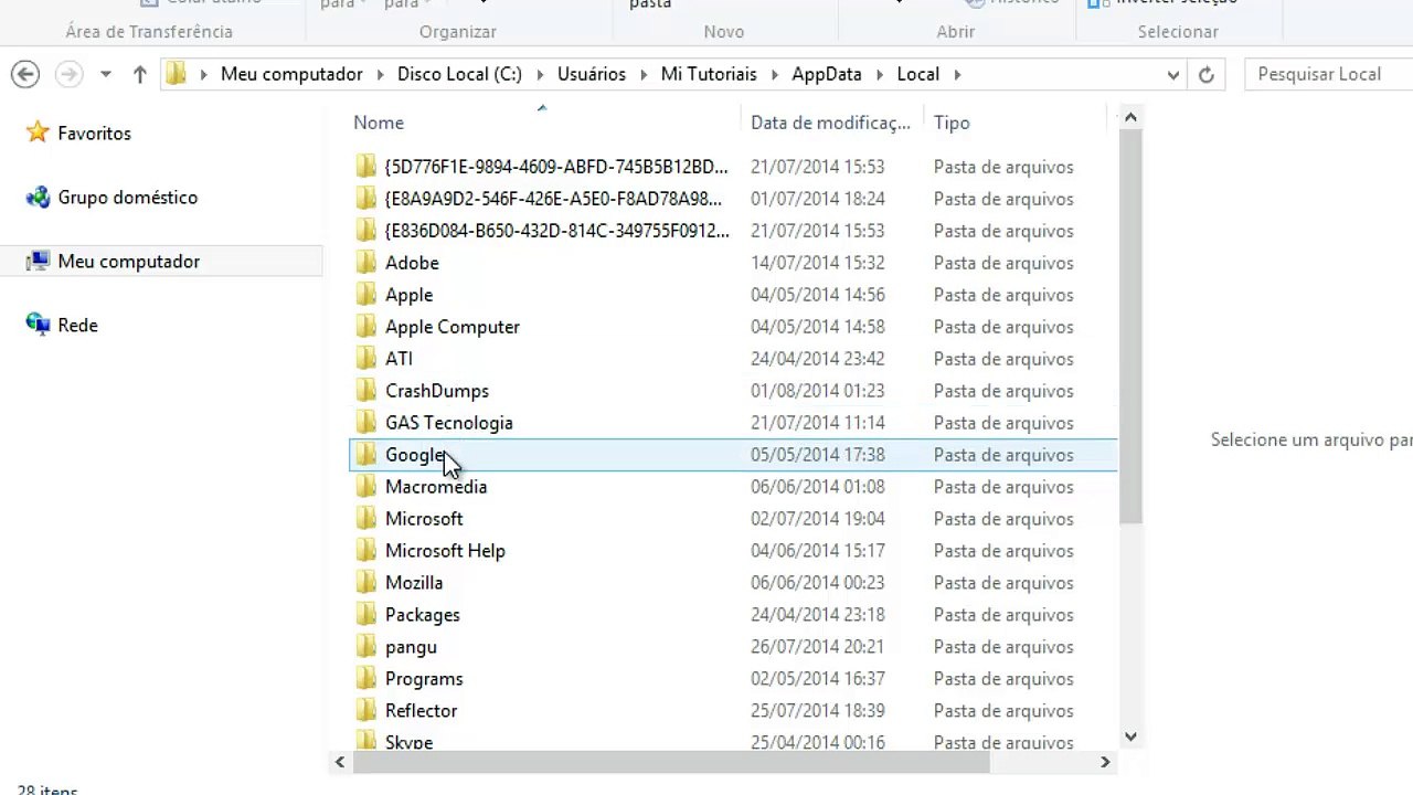 Como apagar arquivos temporarios sem programas