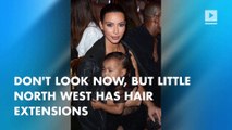 Kim Kardashian gives daughter North crazy long hair extensions