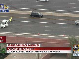Wrong way crash ties up traffic on Loop 202