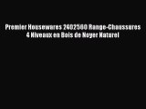 Premier Housewares 2402560 Range-Chaussures 4 Niveaux en Bois de Noyer Naturel