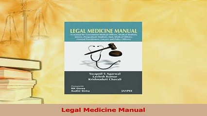 Download  Legal Medicine Manual PDF Free