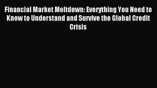 Read Financial Market Meltdown: Everything You Need to Know to Understand and Survive the Global