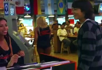 A nice hug and kiss from a hooters girl!