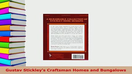 Download  Gustav Stickleys Craftsman Homes and Bungalows Download Full Ebook
