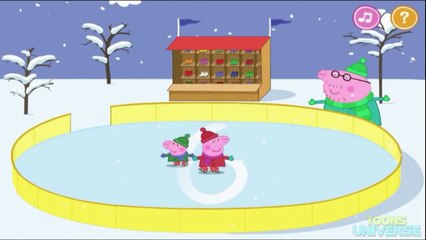 Peppa Pig and George Ice Skating (TV English Episode Game for Preschool Kids)