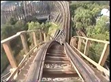Original Texas Giant Wooden Roller Coaster Front Seat POV Six Flags Over Texas