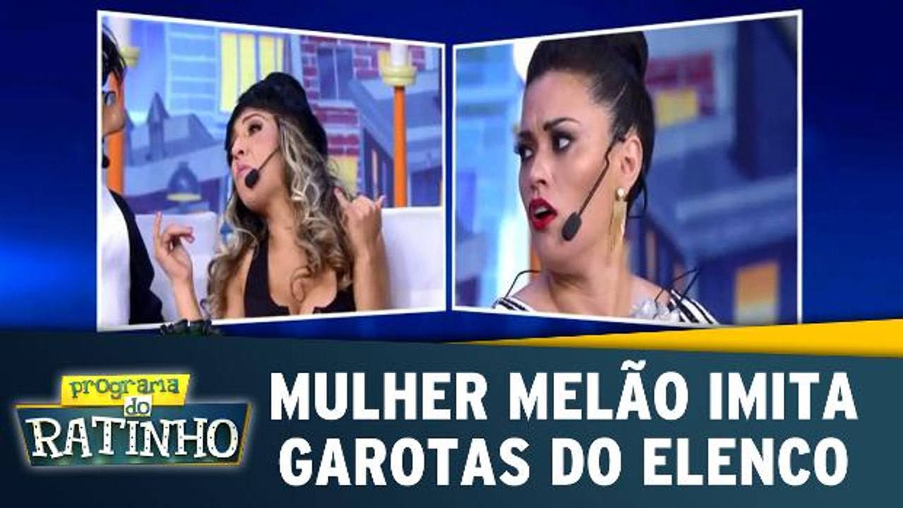 Mulher Melão imita as garotas do elenco
