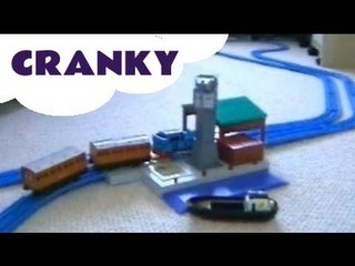 下载视频: ThomasThe Tank Engine Trackmaster Cranky at the dock with Bulstrode Kids Toy Train Set