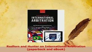 Download  Redfern and Hunter on International Arbitration paperback and eBook PDF Free