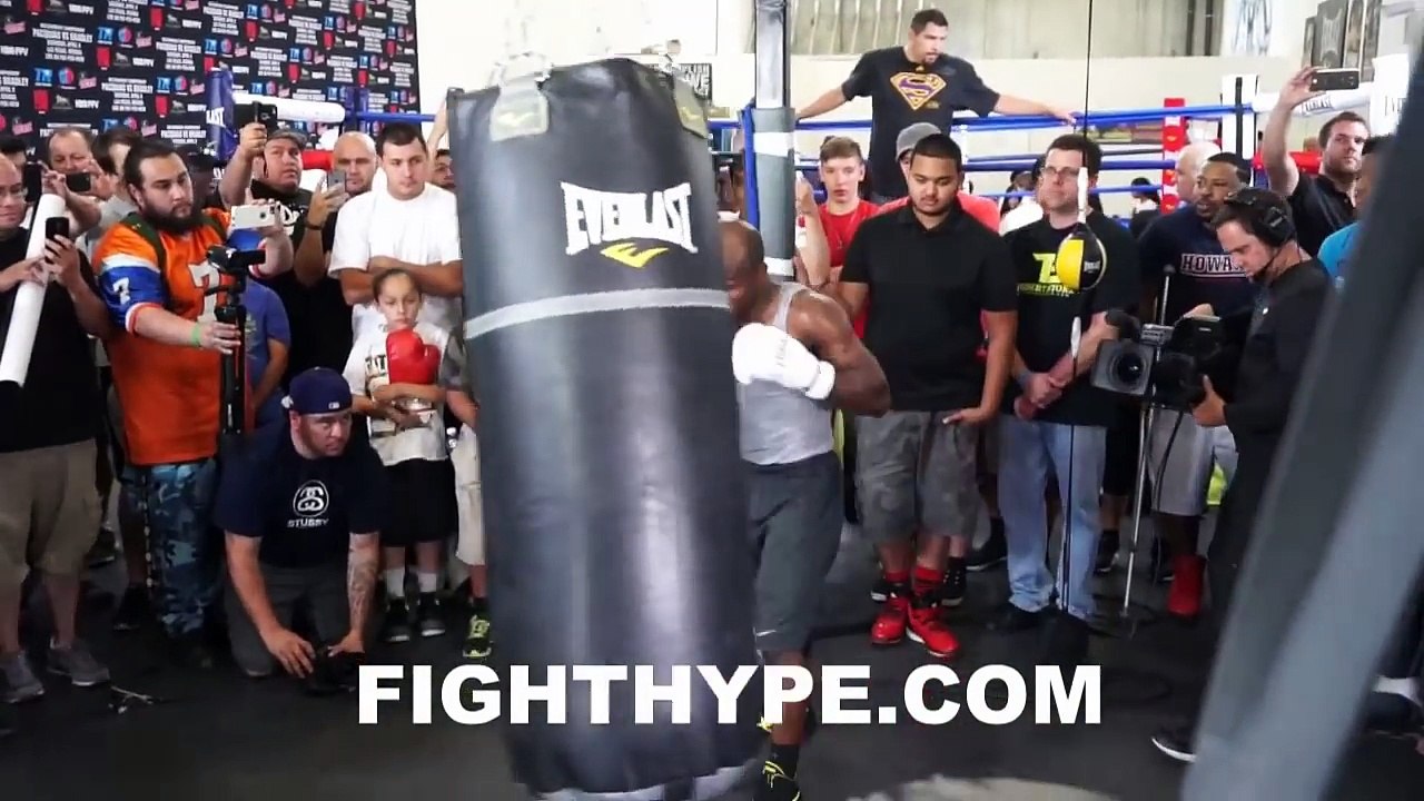 TIMOTHY BRADLEY UNVEILS IMPROVED FIREPOWER AS HE WORKS THE HEAVY BAG; TEDDY ATLAS HOUNDS TECHNIQUE