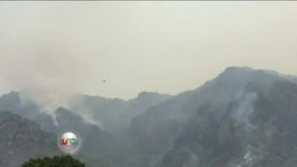 Controlado 60% del incendio en Tepoztlan