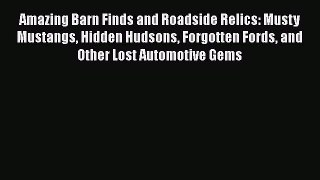 Read Amazing Barn Finds and Roadside Relics: Musty Mustangs Hidden Hudsons Forgotten Fords