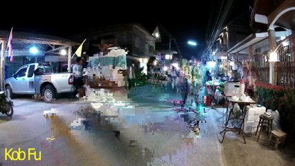 Night Walking Street, Chiang Khan, Loei province, Thailand - ถนนคนเดิน เชียงคาน เลย Timelapse - 9 ธันวาคม 2558