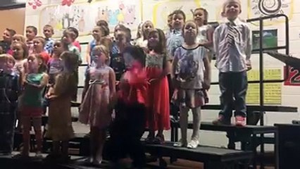 Five Year Old Dresses Like Michael Jackson at Kindergarten