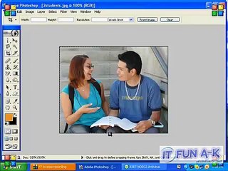 Learning Adobe Photoshop Using Crop Tool -  in Urdu/Hindi Video Tutorial