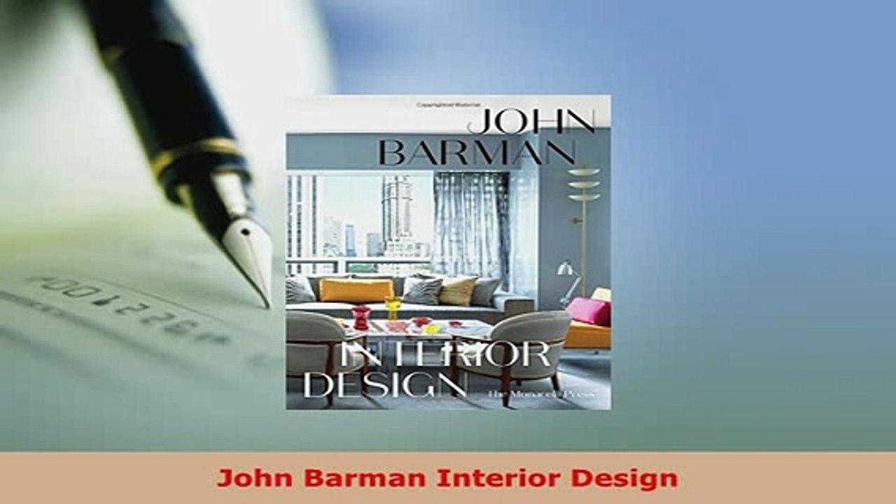 Download  John Barman Interior Design Download Full Ebook