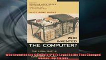 Free PDF Downlaod  Who Invented the Computer The Legal Battle That Changed Computing History  BOOK ONLINE