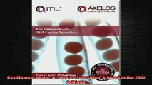 Free PDF Downlaod  Key Element Guide Itil Service Transition Aligned to the 2011 Editions READ ONLINE